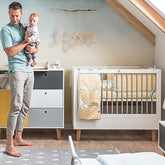 Детска кошара 70X140 Concept by VOX (Baby) – бял/сив на VOX Полша от Мебели VOX