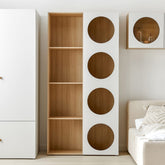 Библиотека широка RELI с 1 врата с отвори | Мебели VOX