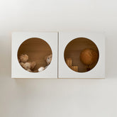 Широк рафт за стена RELI с две врати с отвори | Мебели VOX