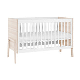 Детска кошара с подвижна решетка 70X140 Spot (Baby) – акация/бяло