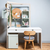 Бюро 140 STIGE - бял/бор I Мебели VOX