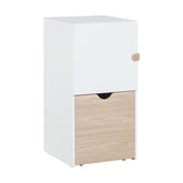 Скрин с вратички с подвижен контейнер STIGE - бял/бор I Мебели VOX