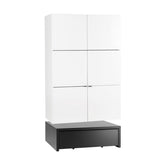 Гардероб 106 x 95 двукрилен с платформа с чекмедже-YOUNG USERS I Мебели VOX