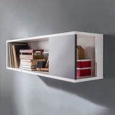 Стенен рафт за окачване Concept – бял/графитен