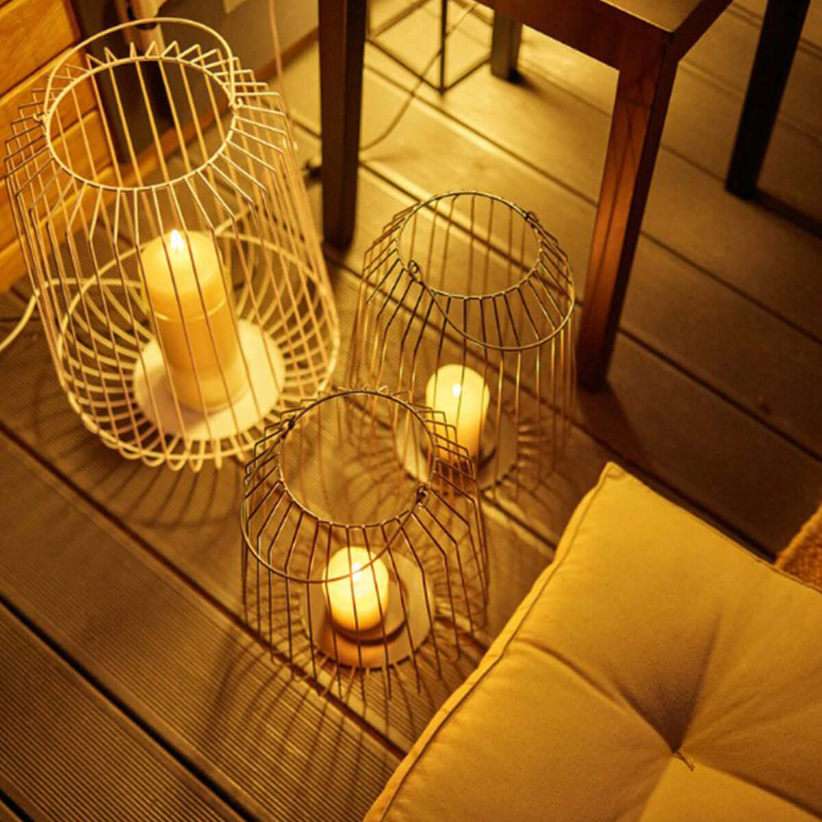 Фенер голям метален OTTO 20CA0149B-WB I Мебели VOX