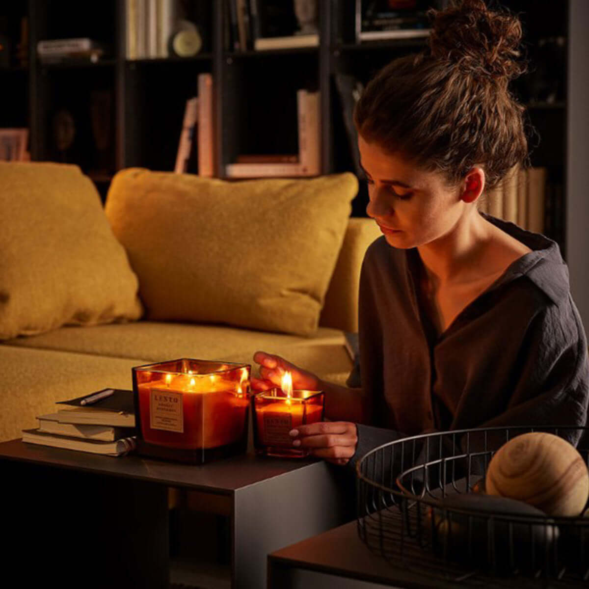 Малка свещ FR_COT LENTO восък 1C001086 I Мебели VOX