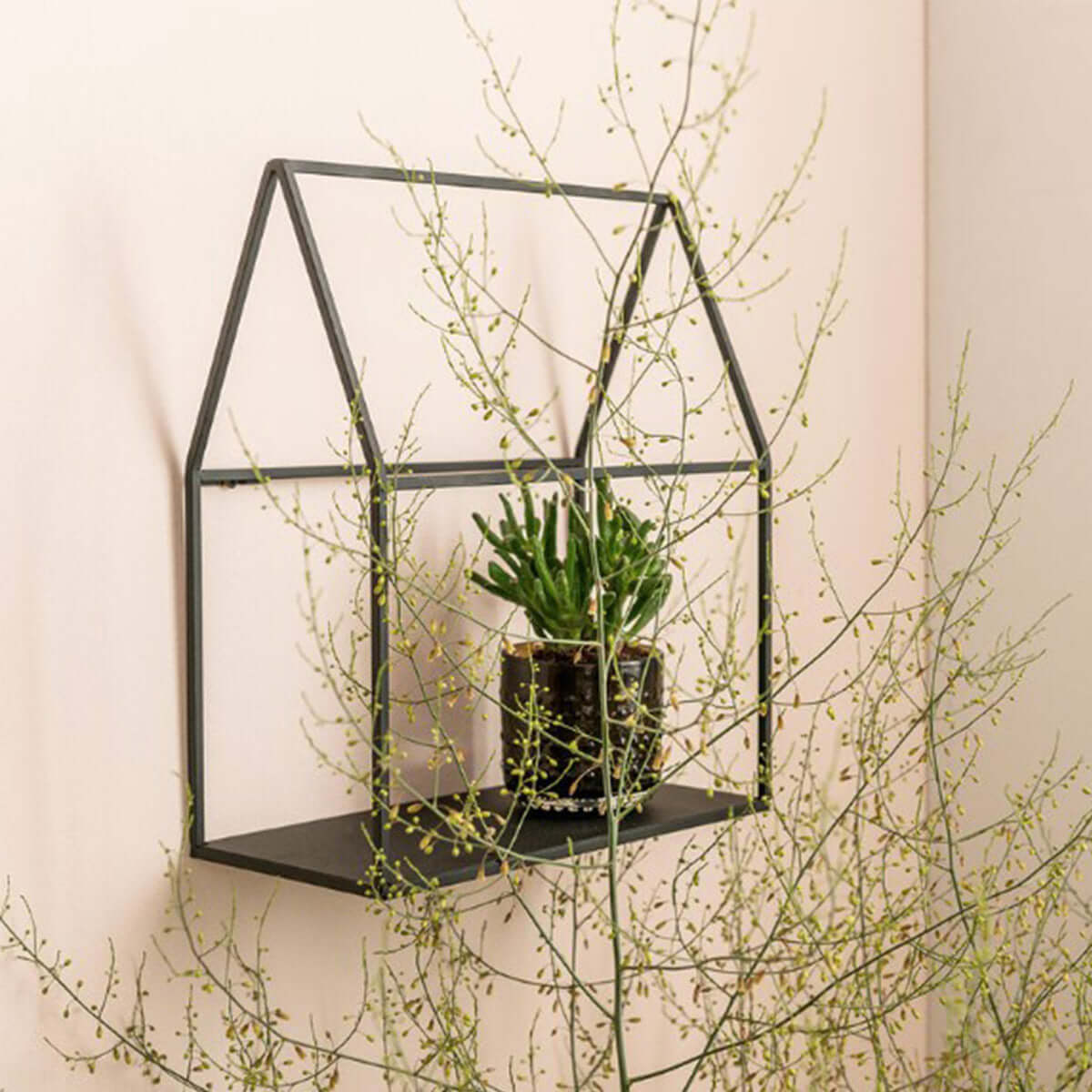 Метален рафт VIGO IOCS-249 - черен I Мебели VOX