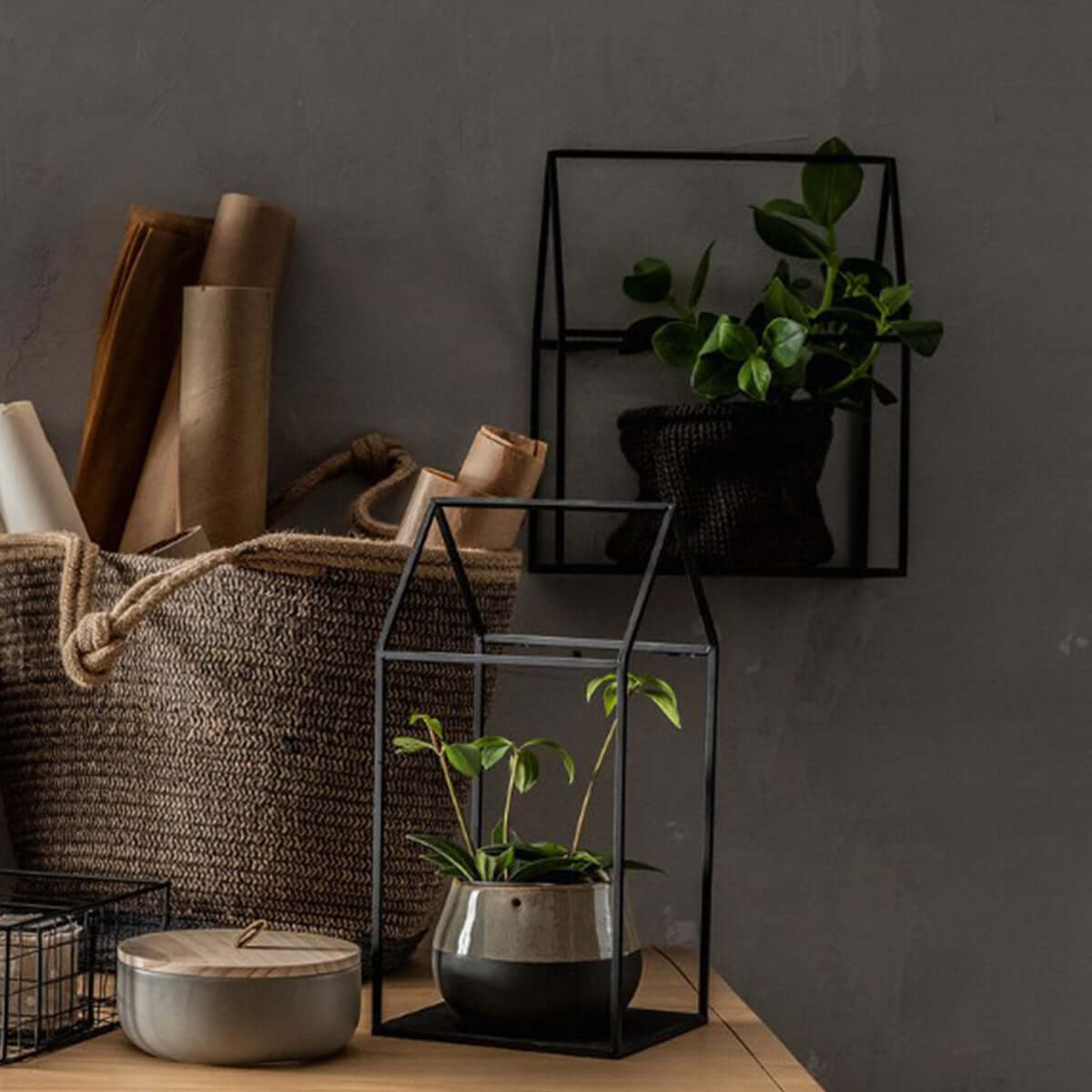 Метален рафт VIGO IOCS-249 - черен I Мебели VOX