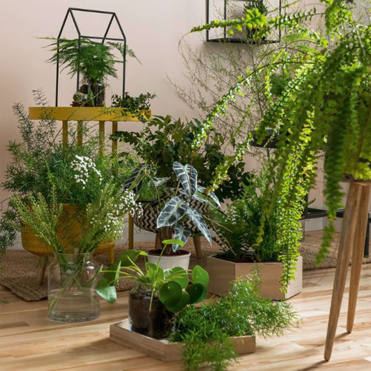 Метален рафт YULE IOCS-248 - черен I Мебели VOX