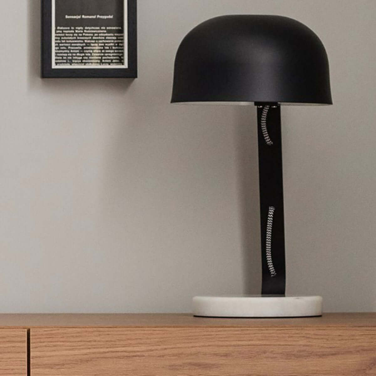 Метална лампа за маса COMPAN CO-414029MIC - черен I Мебели VOX