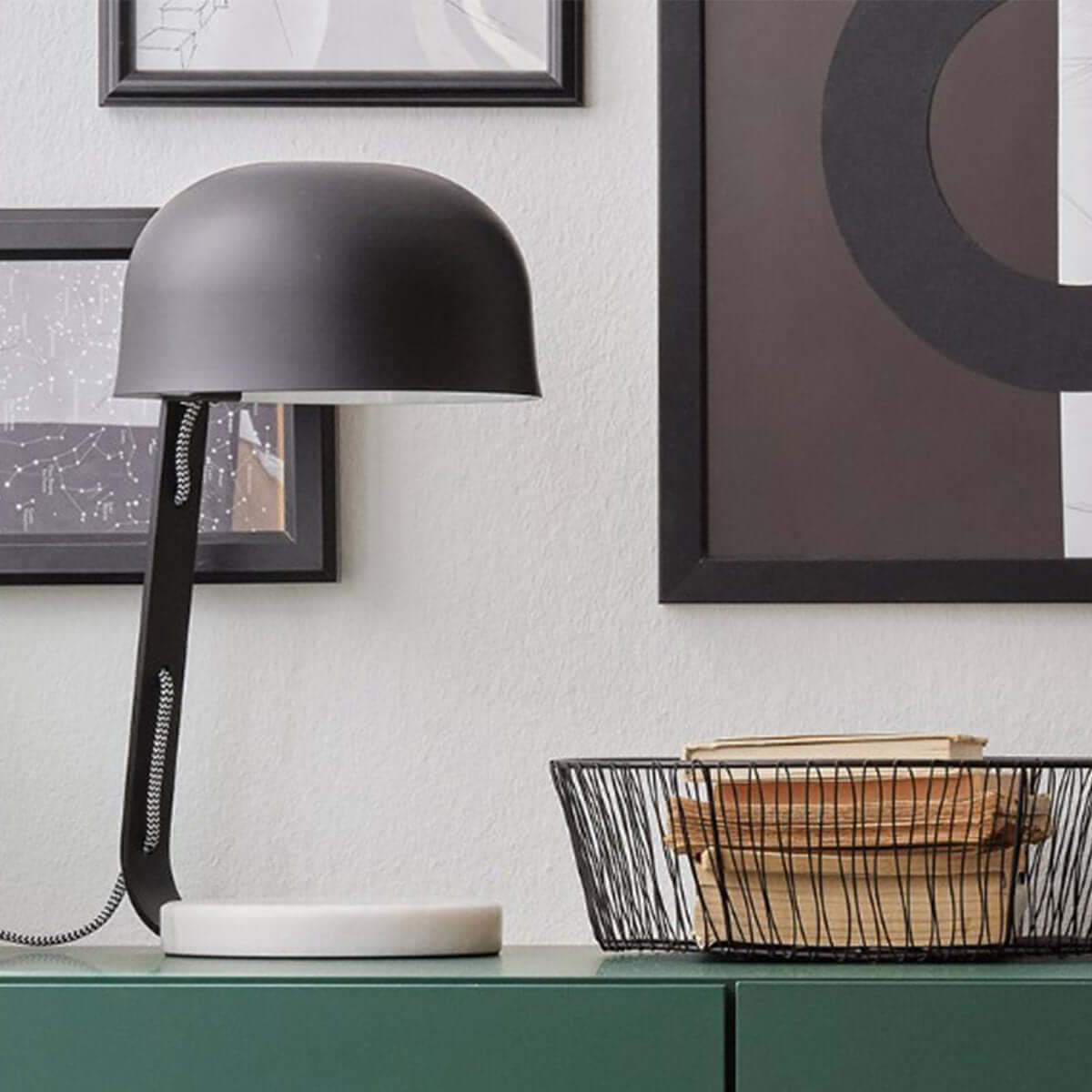 Метална лампа за маса COMPAN CO-414029MIC - черен I Мебели VOX