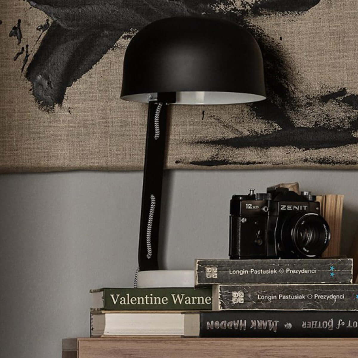 Метална лампа за маса COMPAN CO-414029MIC - черен I Мебели VOX