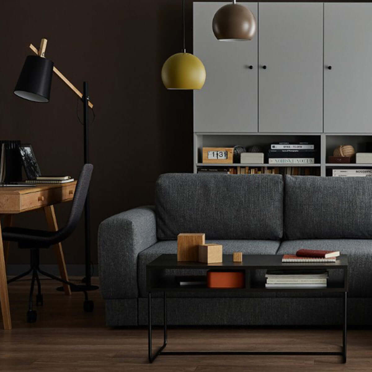 Подова лампа MUSE II - черен I Мебели VOX