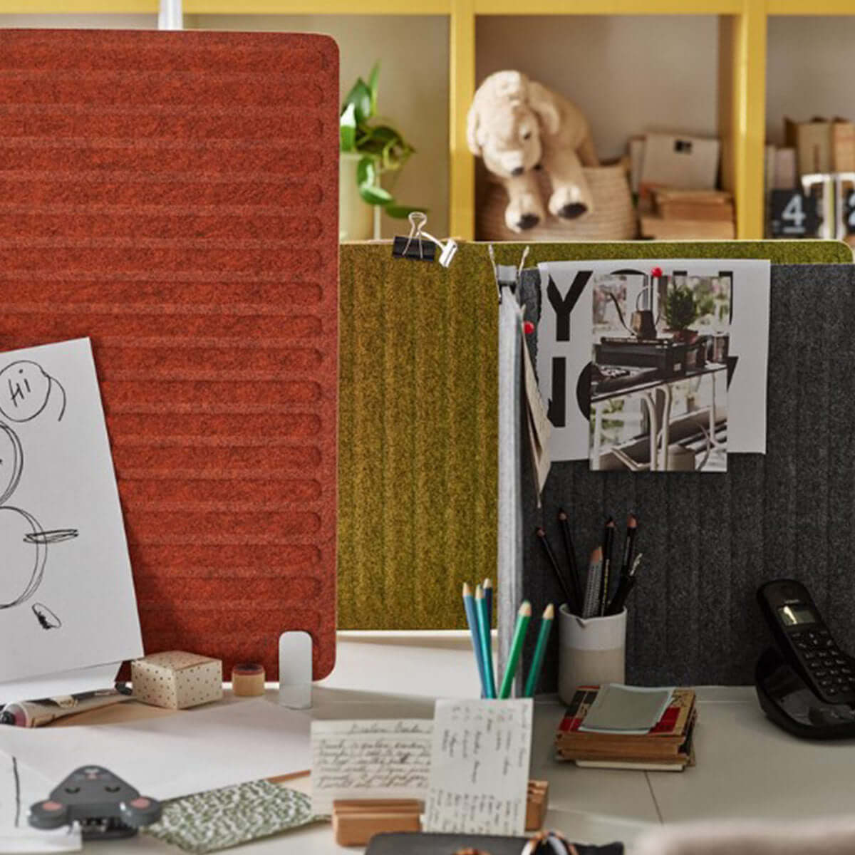 Разделител за бюро от филц с крачета 60 X 40 CALMO I Мебели VOX