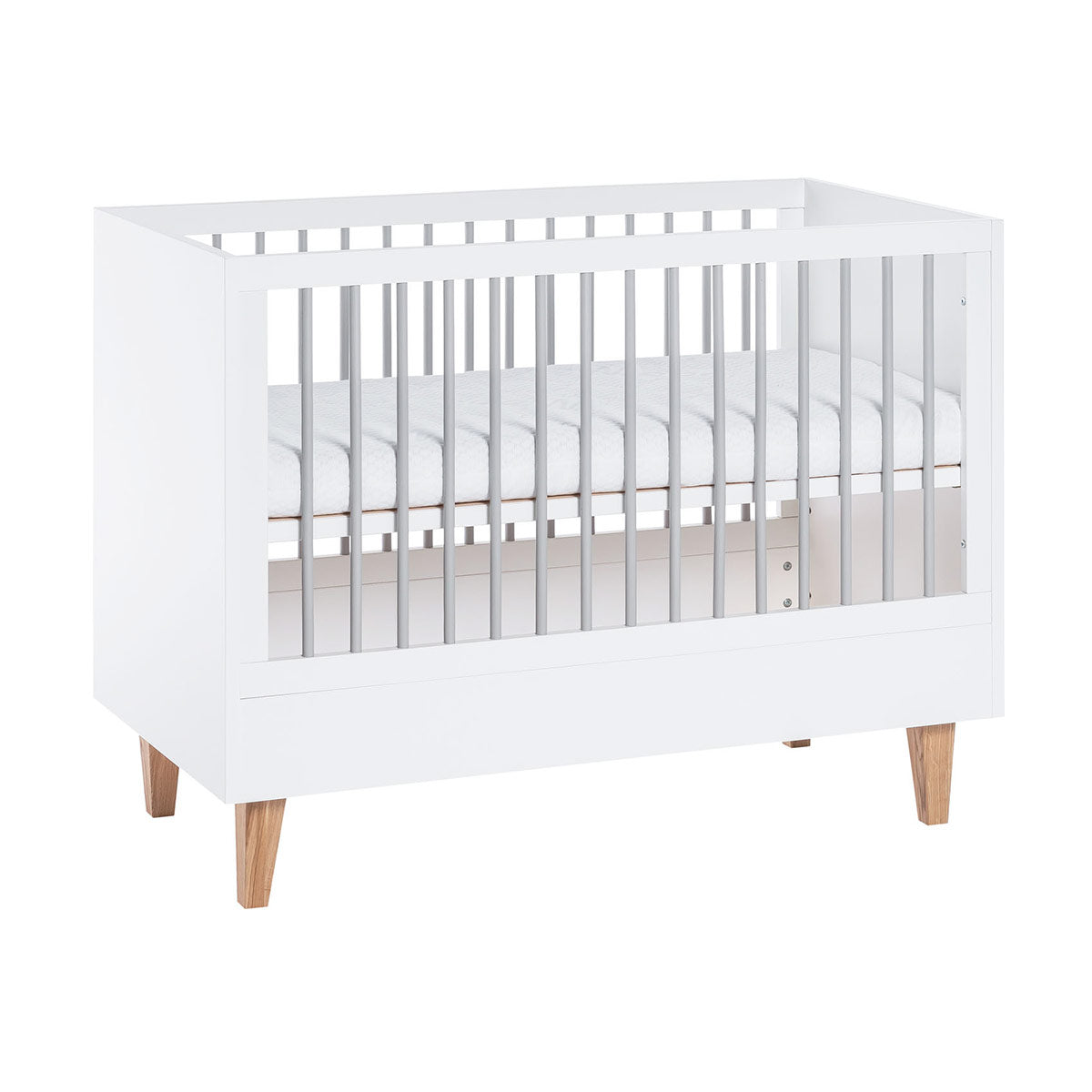 Детска кошара 60X120 Concept by VOX (Baby) – бял/сив на VOX Полша от Мебели VOX