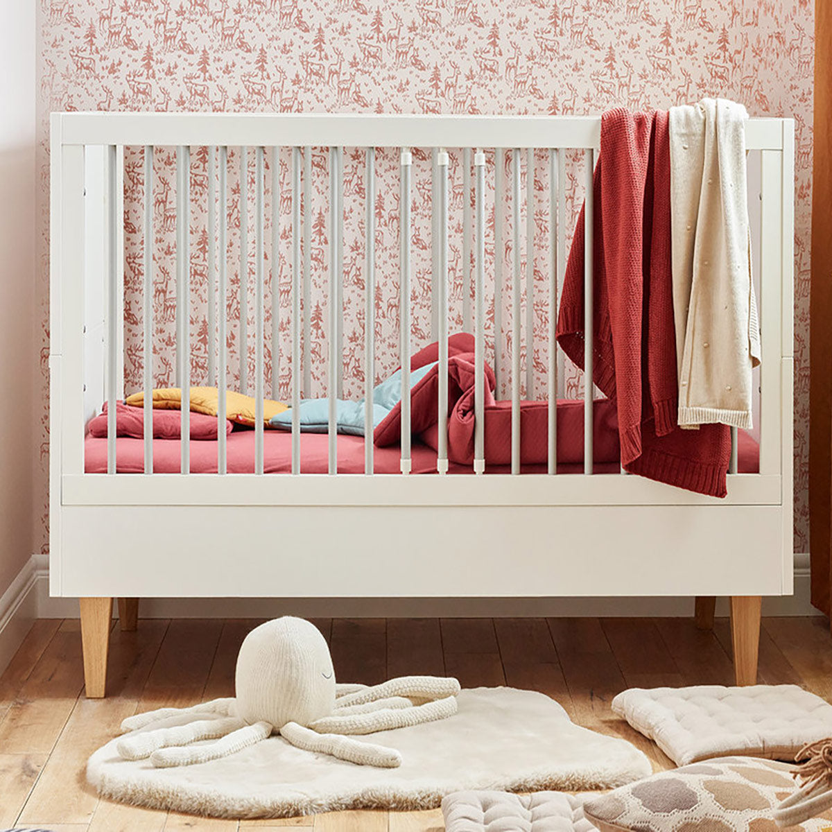 Детска кошара 60X120 Concept by VOX (Baby) – бял/сив на VOX Полша от Мебели VOX