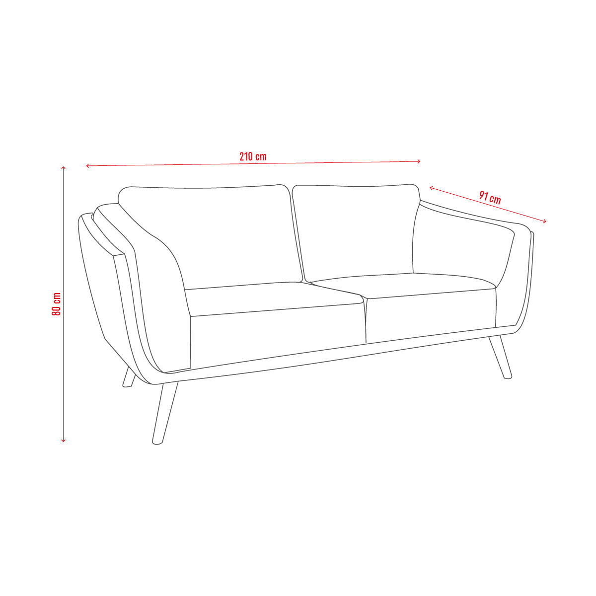 Двуместен диван SOPHIE MAX I Мебели VOX