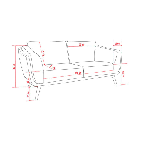 Двуместен диван SOPHIE MAX I Мебели VOX