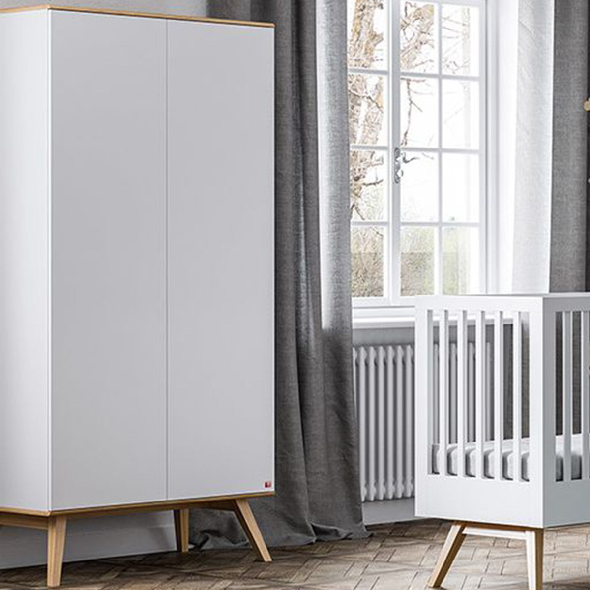 Двукрилен гардероб NATURE | Мебели VOX