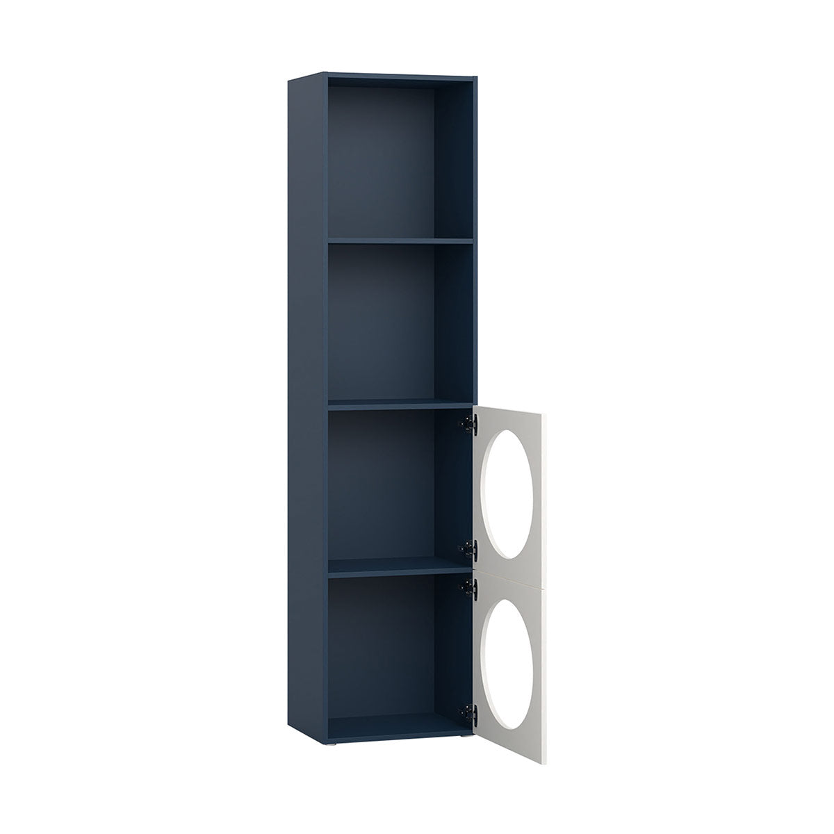 Библиотека тясна RELI с 2 врати с отвори | Мебели VOX