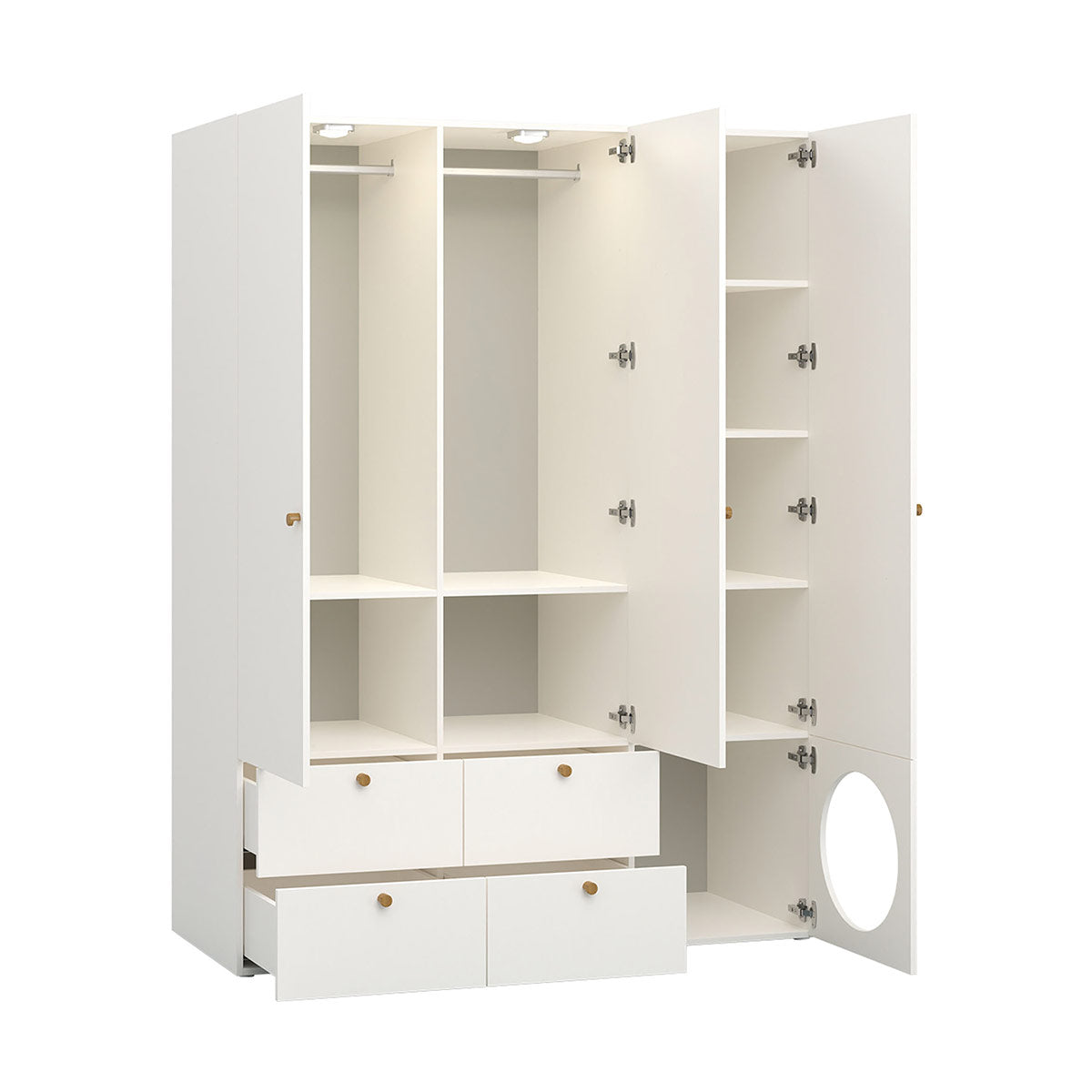 Трикрилен гардероб RELI с отвор | Мебели VOX