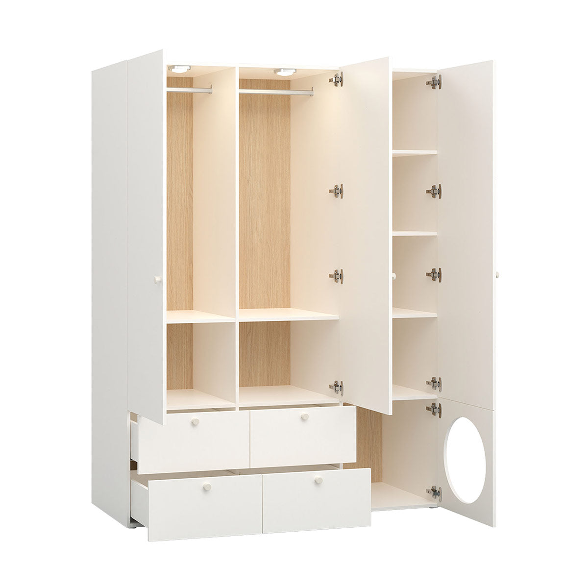 Трикрилен гардероб RELI с отвор | Мебели VOX