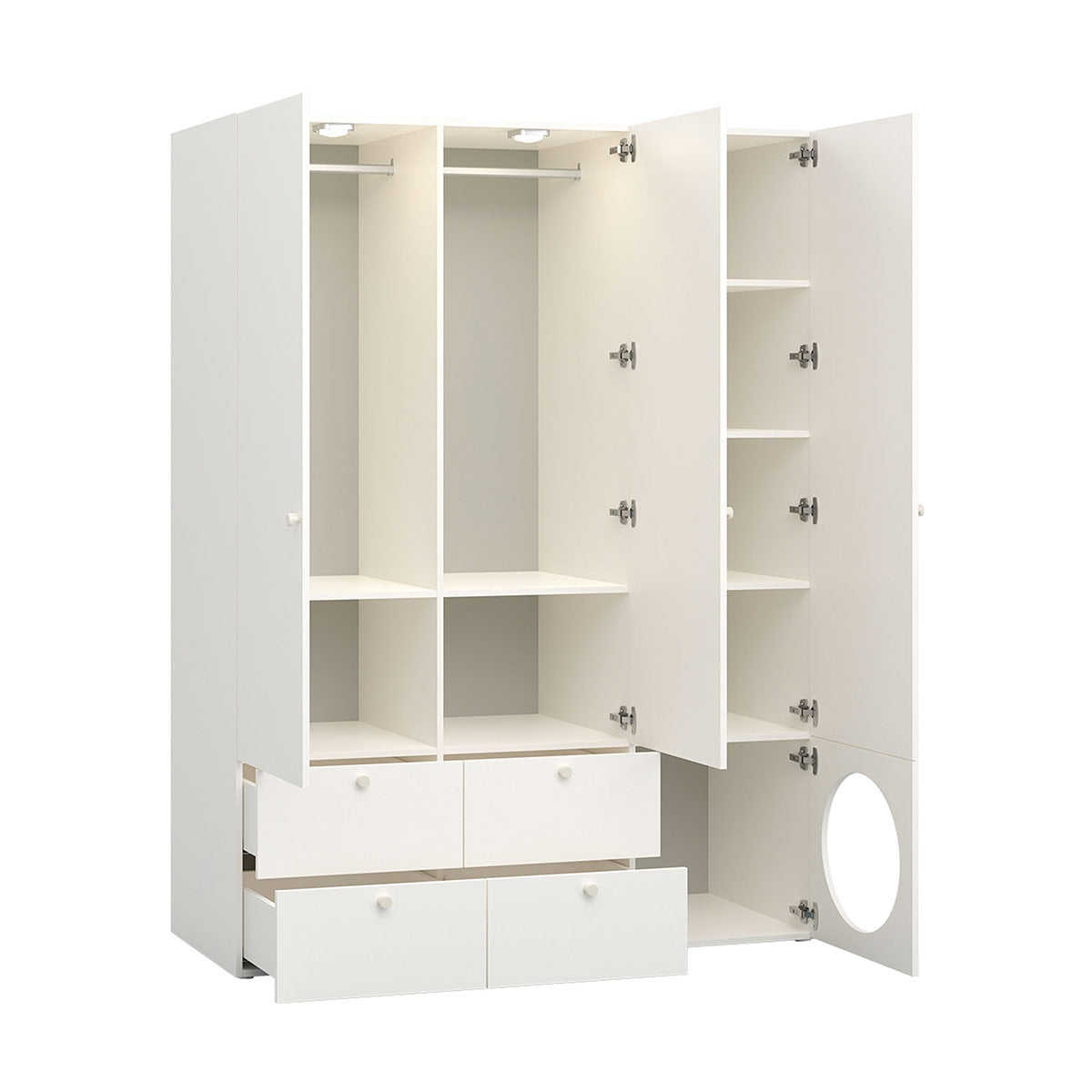 Трикрилен гардероб RELI с отвор | Мебели VOX