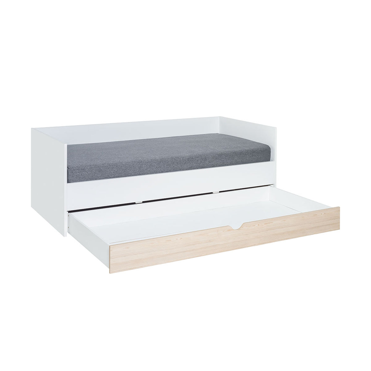 Легло с повдигащ механизъм 90Х200 Stige-бяло/бор I Мебели VOX