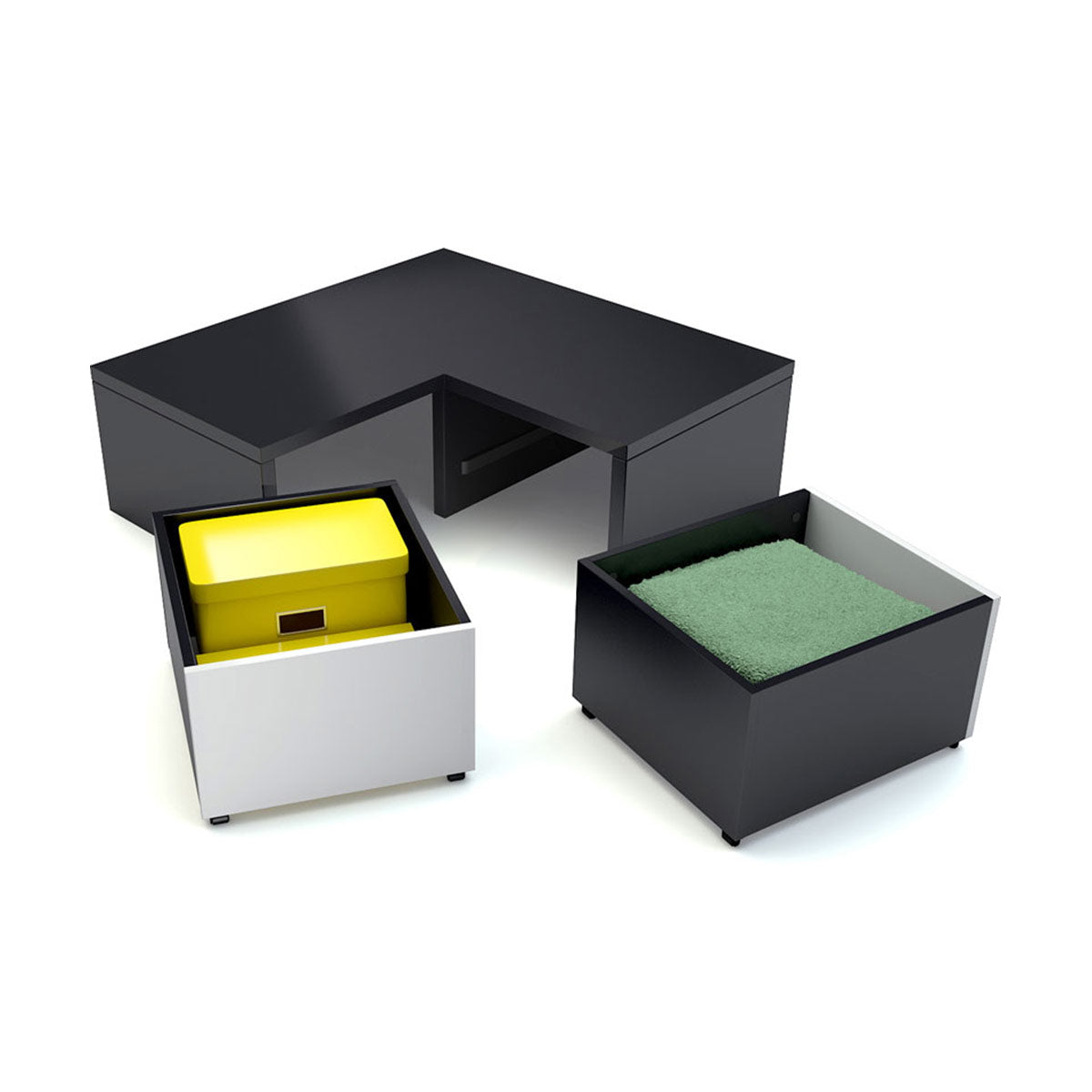 Ъглова платформа с чекмеджета-YOUNG USERS I Мебели VOX