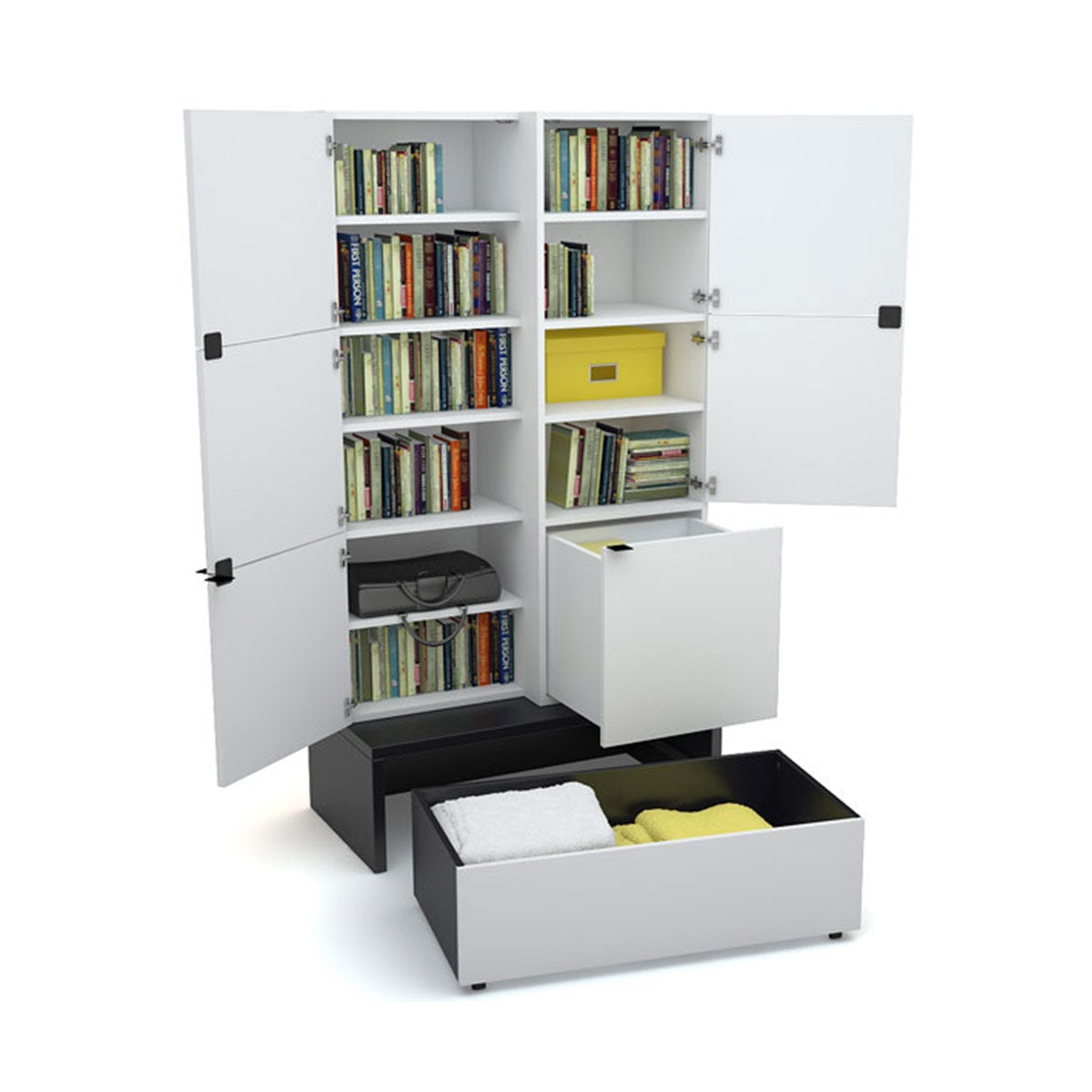 Библиотека 106 x 95-затворена с платформа с чекмедже-YOUNG USERS I Мебели VOX