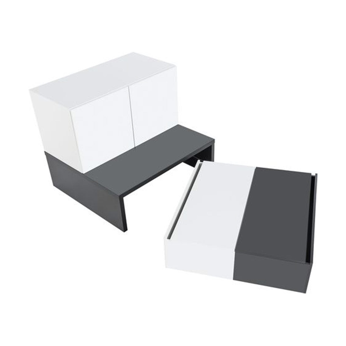 Скрин 106 x 95 с чекмеджета и платформа с чекмедже YOUNG USERS I Мебели VOX