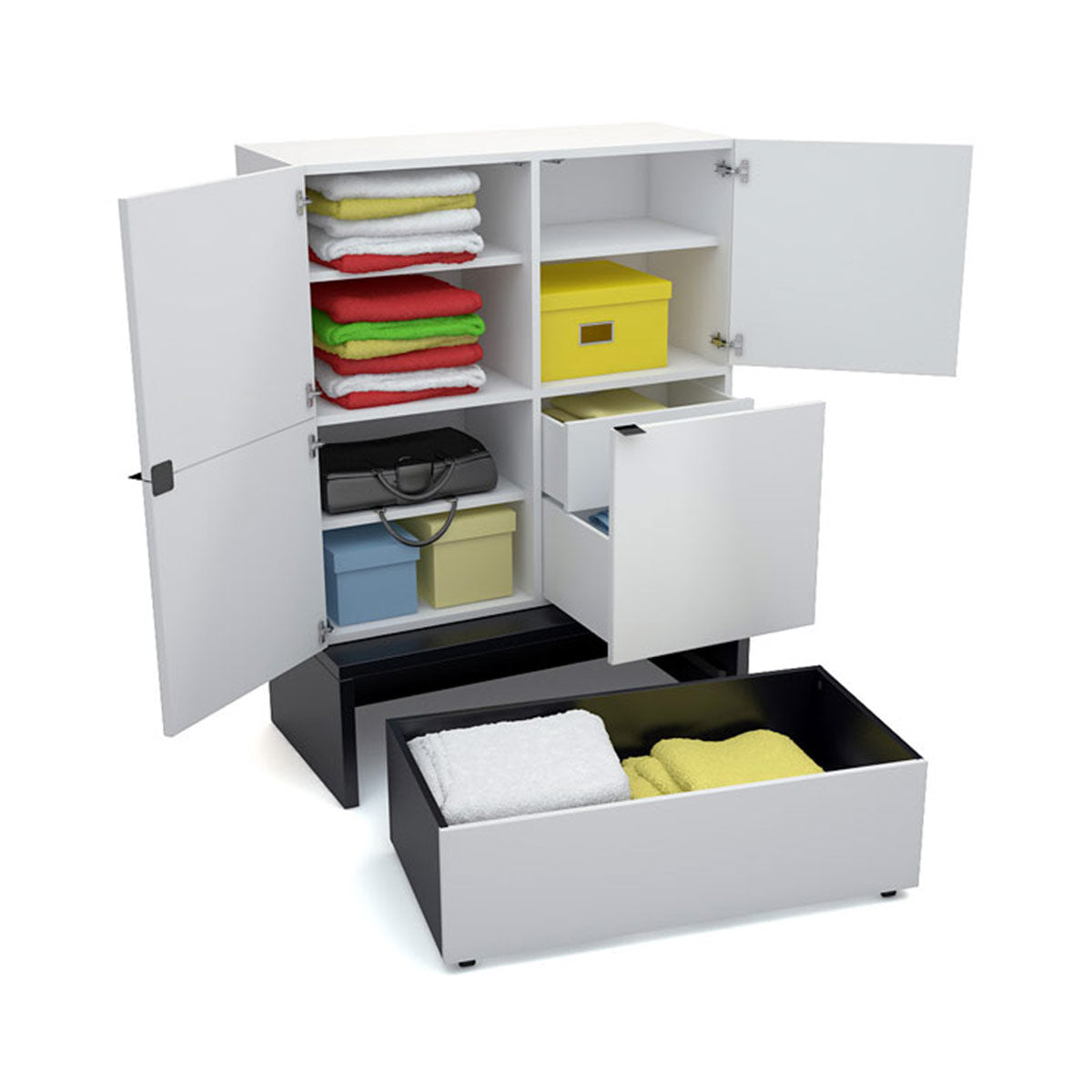 Скрин 106 x 53-широк с платформа с чекмедже-YOUNG USERS I Мебели VOX