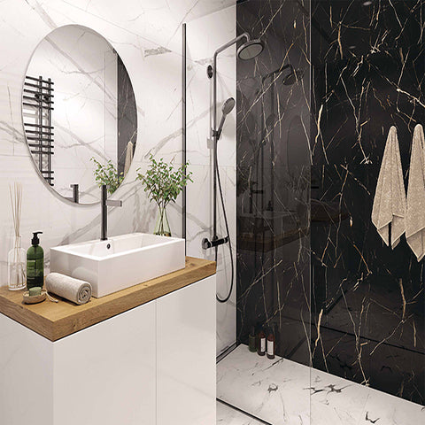 SPC СТЕННИ ПАНЕЛИ Calacatta Black гланц