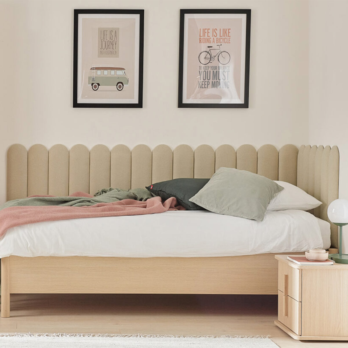 Тапициран панел Vilo OVAL 15X60 BEIGE на VOX Полша от Мебели VOX