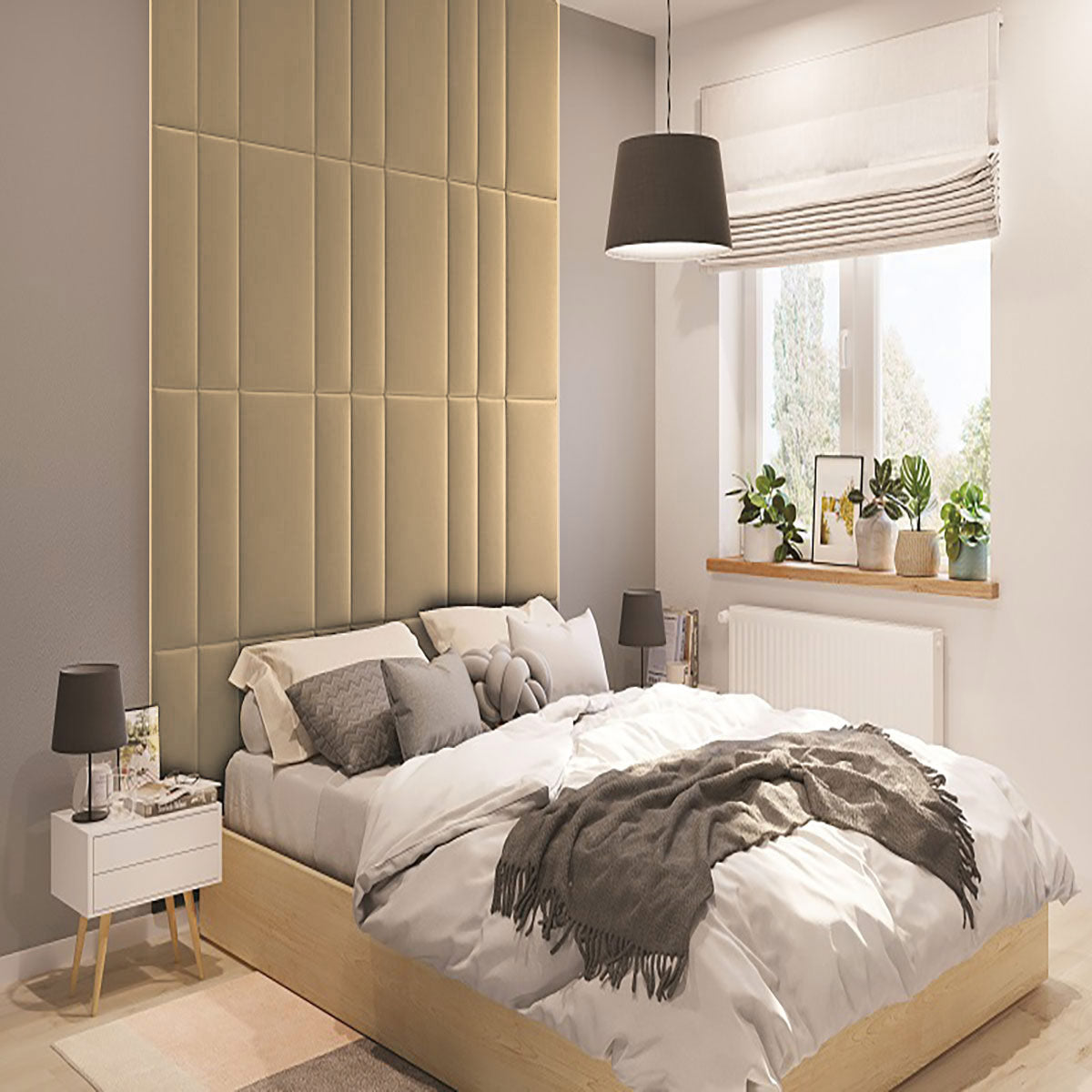 Тапициран панел Vilo REGULAR 1 30X60 BEIGE на VOX Полша от Мебели VOX