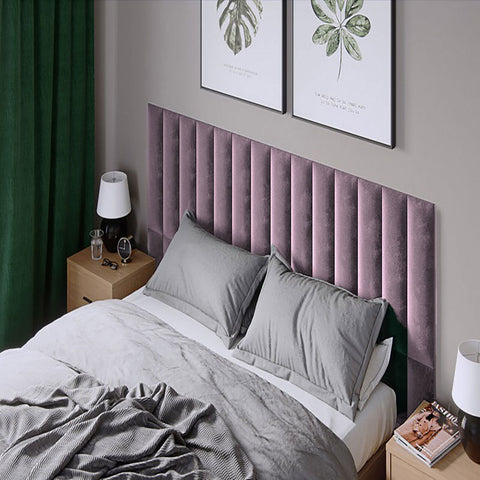 Тапициран панел Vilo REGULAR 2 15X60 POWDER PINK на VOX Полша от Мебели VOX