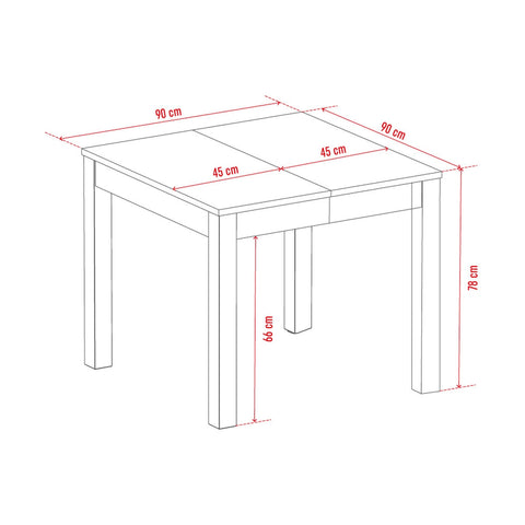 Разтегателна маса 90x90 Simple
