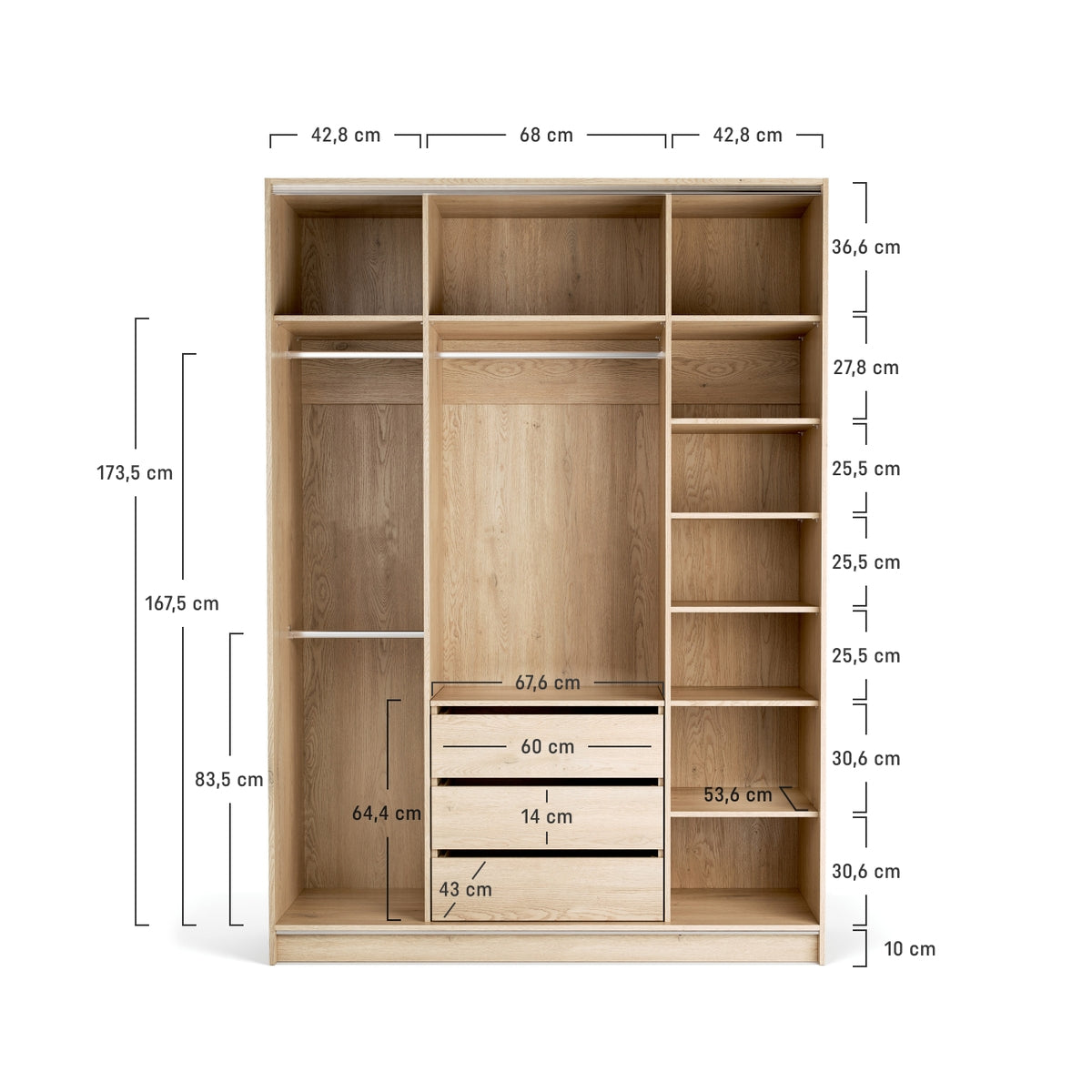 Гардероб 160 COMFORT STOR | Мебели VOX